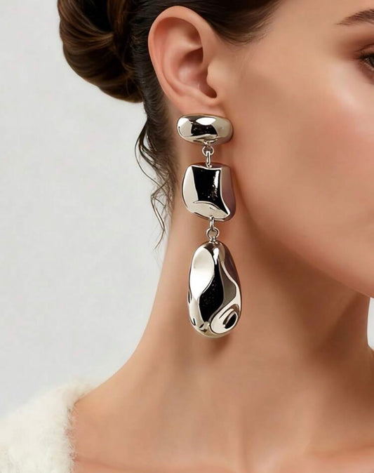 Lily Silver Drop Earrings
