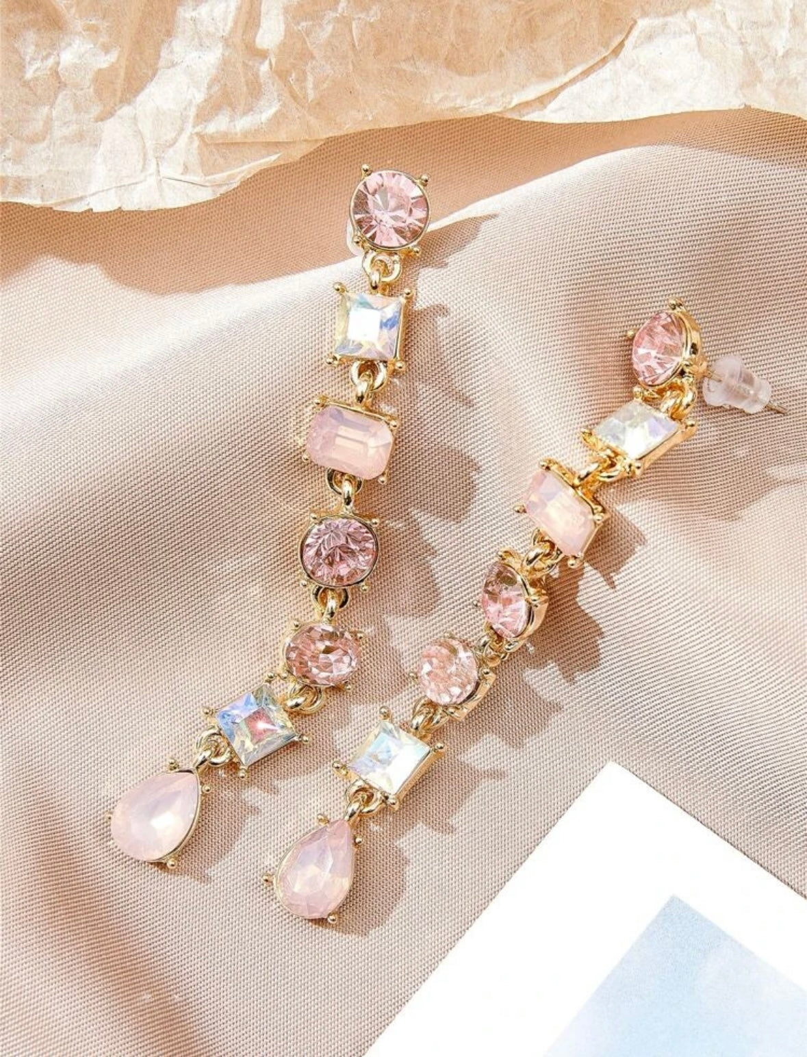 Crystal Nude Colour Daily Wear Earrings