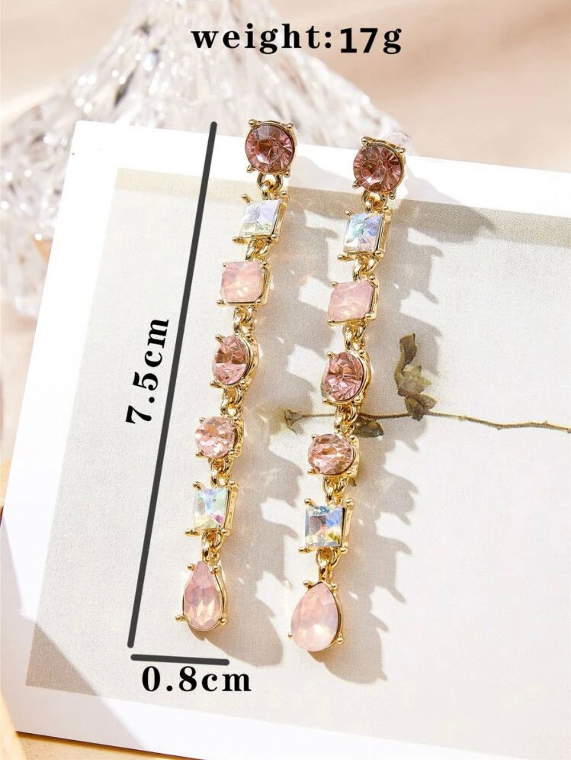 Crystal Nude Colour Daily Wear Earrings