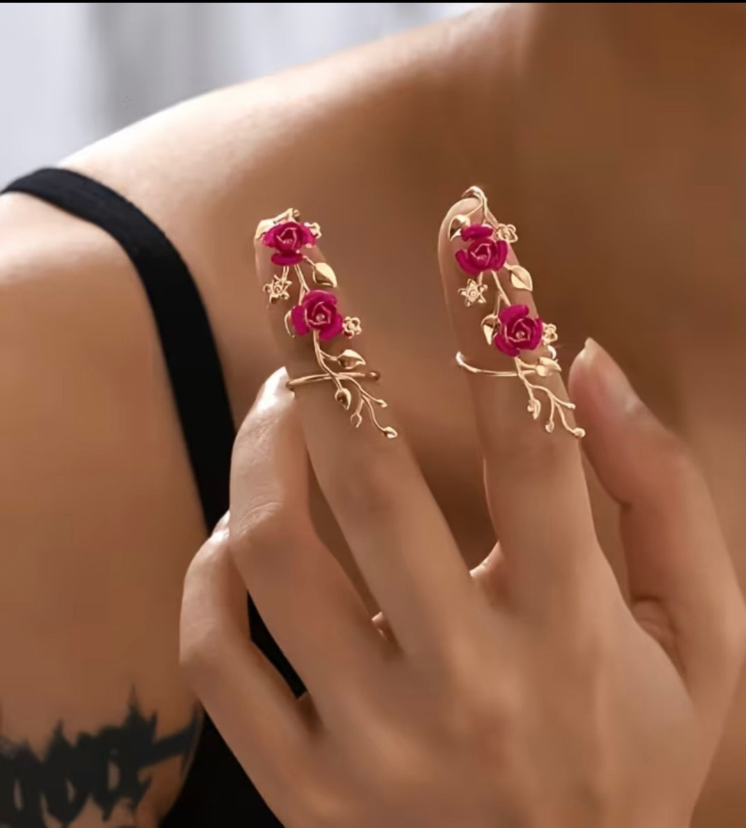 Flowery Tip Toe Ring