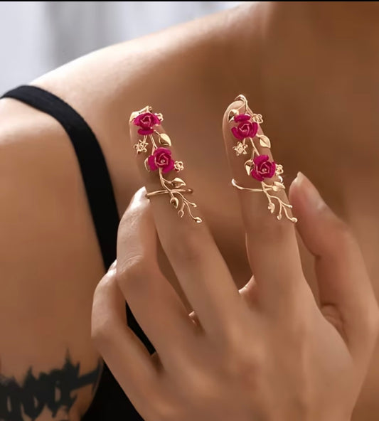 Flowery Tip Toe Ring