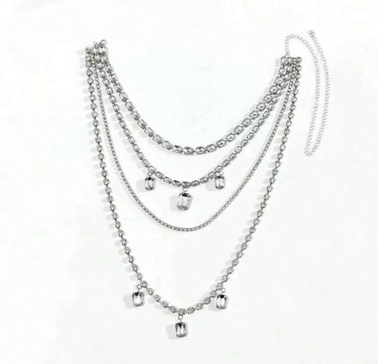 Crystal Back Drape Body Chain
