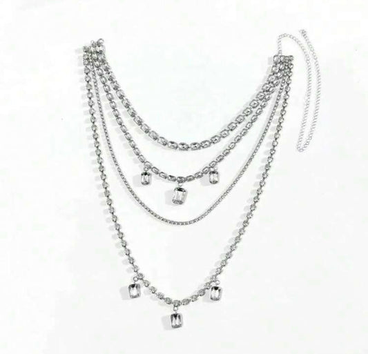 Crystal Back Drape Body Chain