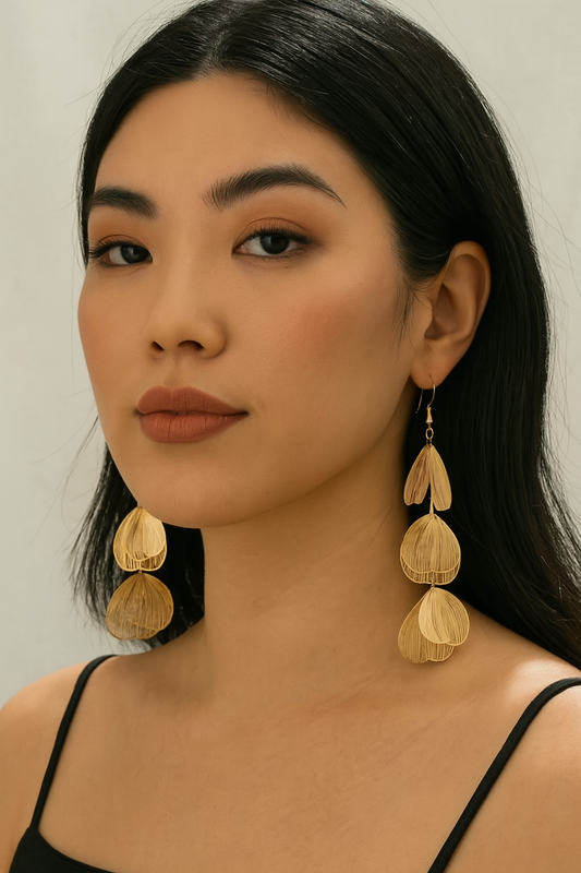 Fish Tail Golden Earrings