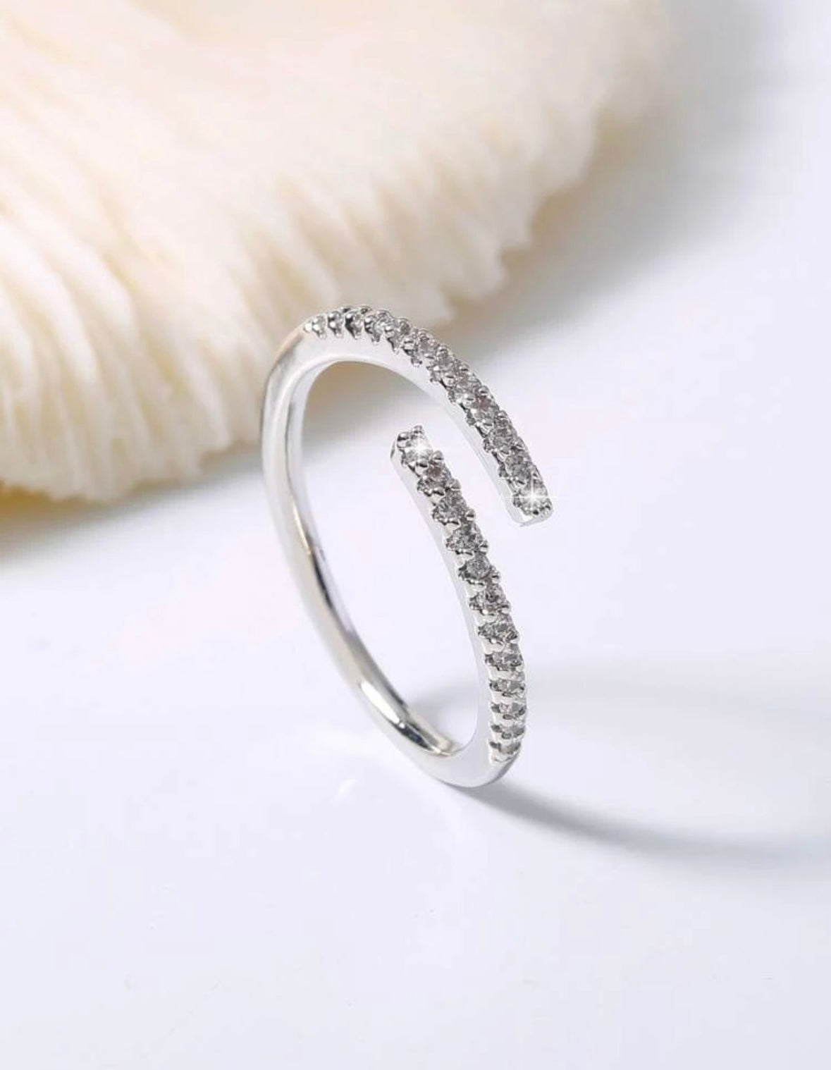 Cubic Zirconia Cuff Ring