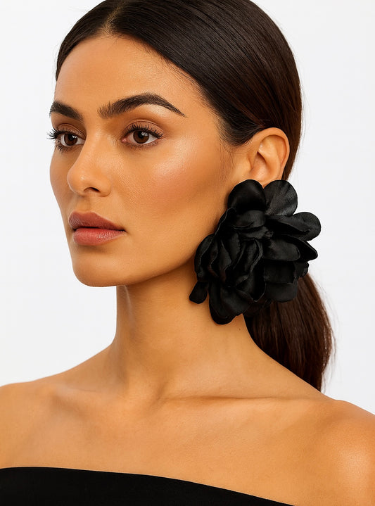 Noir Bloom Statement Earrings