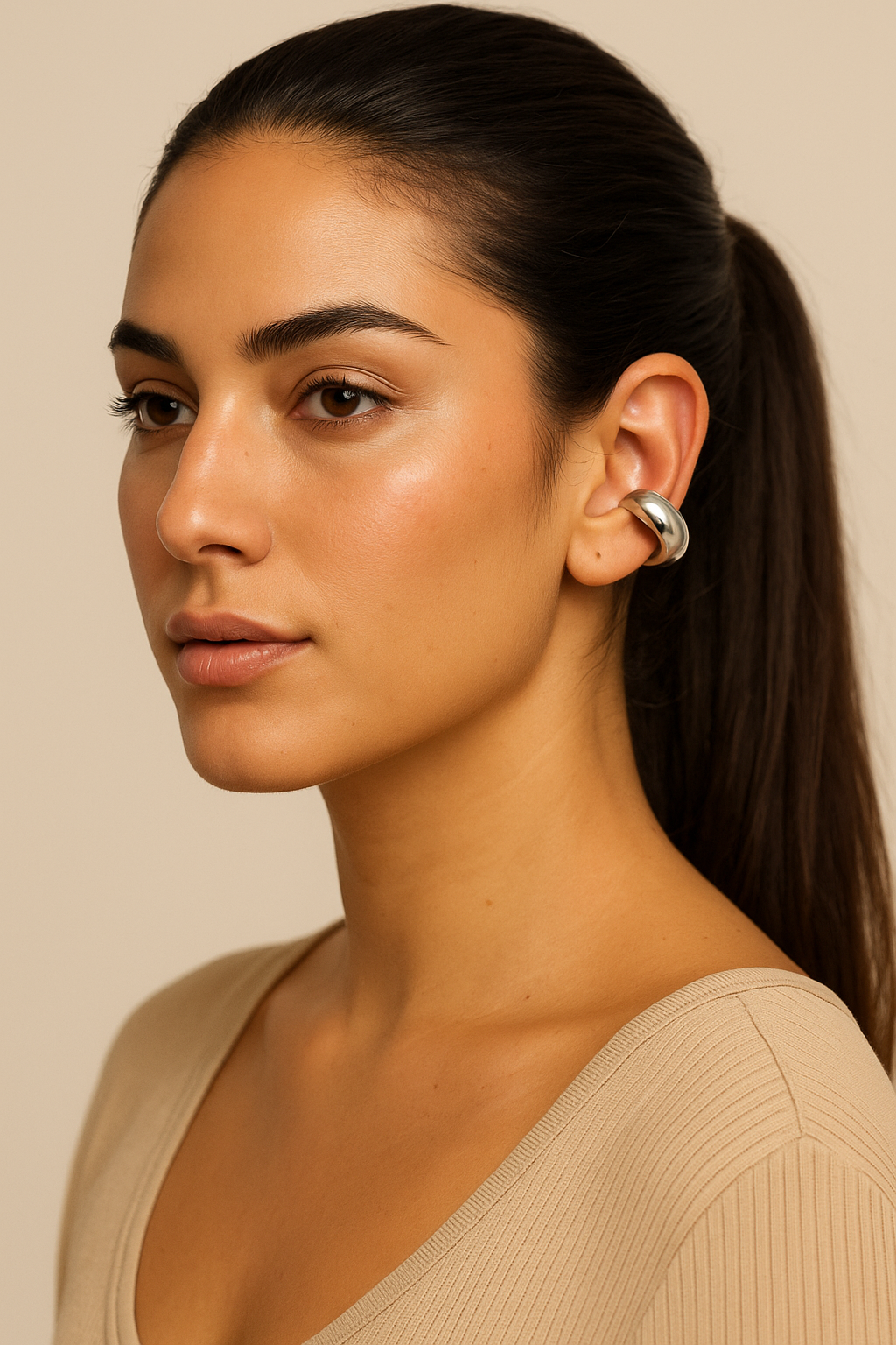 Clip on Silver Earrings