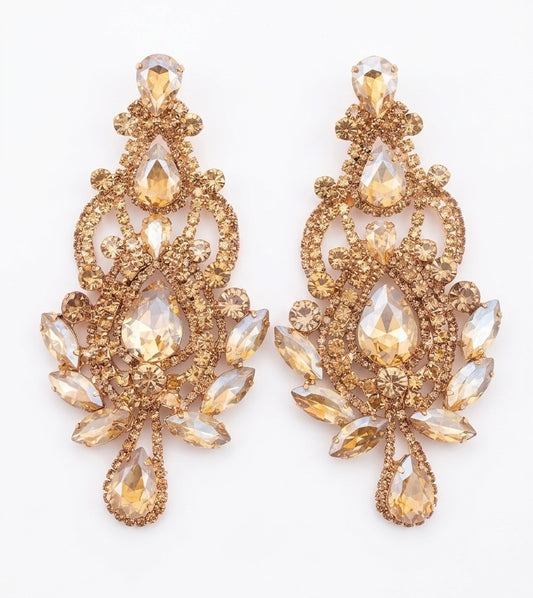 Golden Queen Statement Earrings