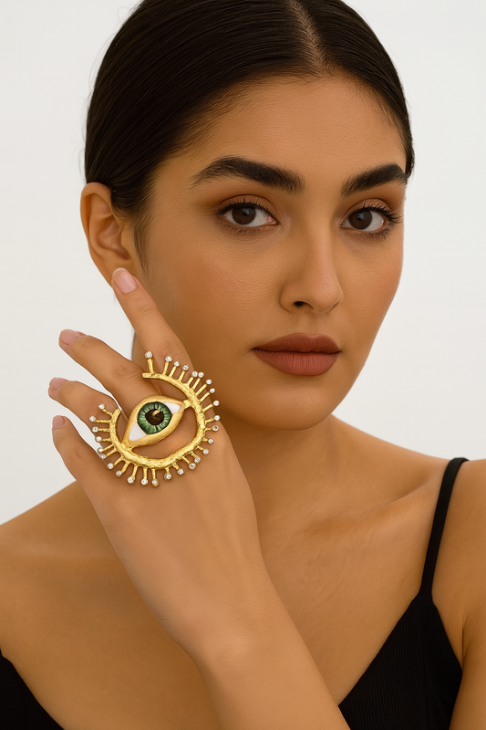 Evil Eye Gold Ring