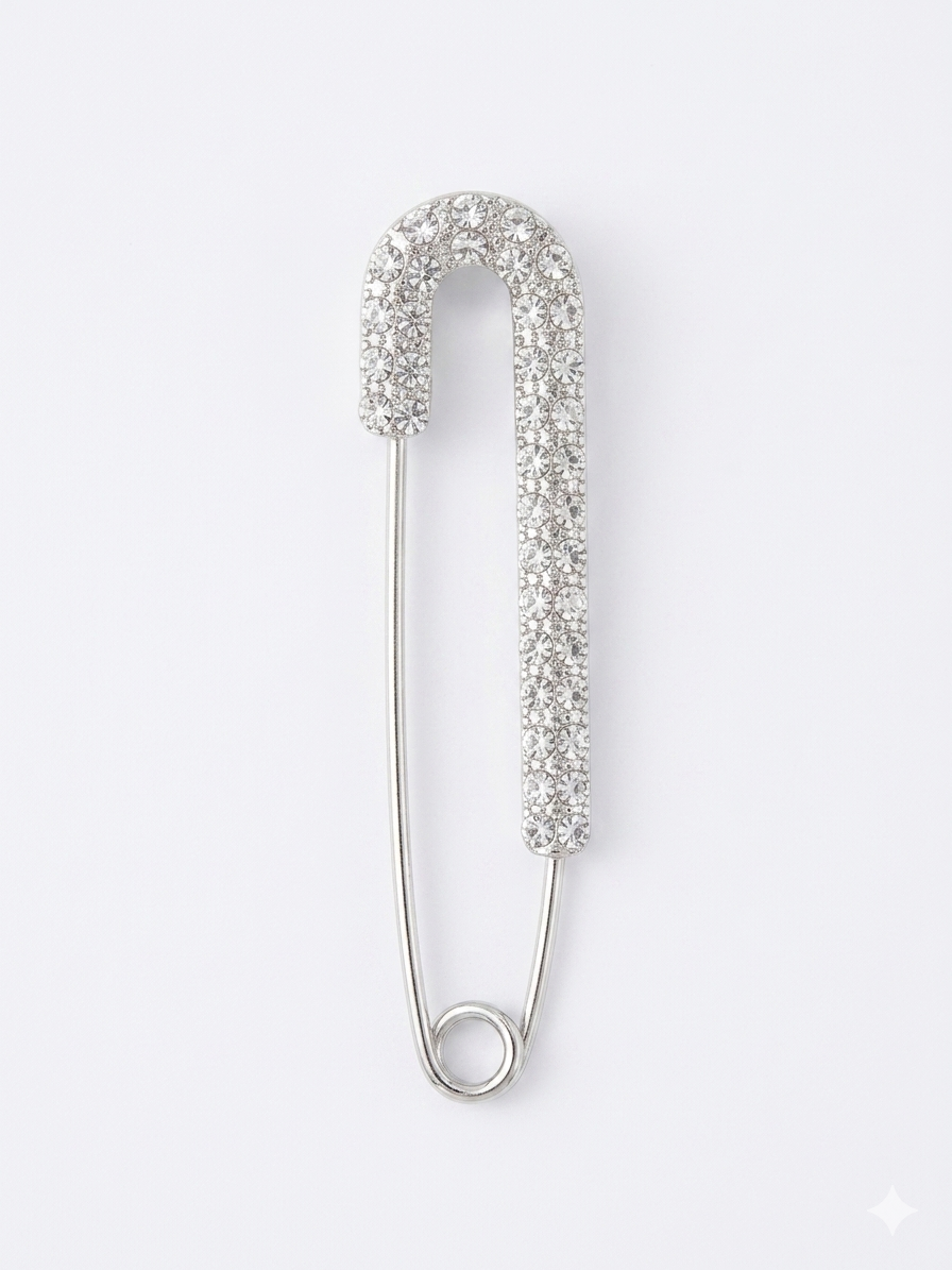 Crystal Lock Brooch