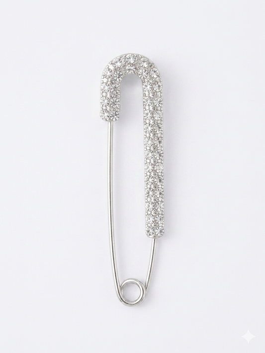 Crystal Lock Brooch