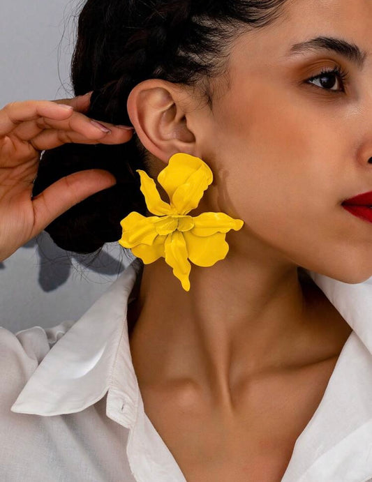 Super Yellow Flower Earrings