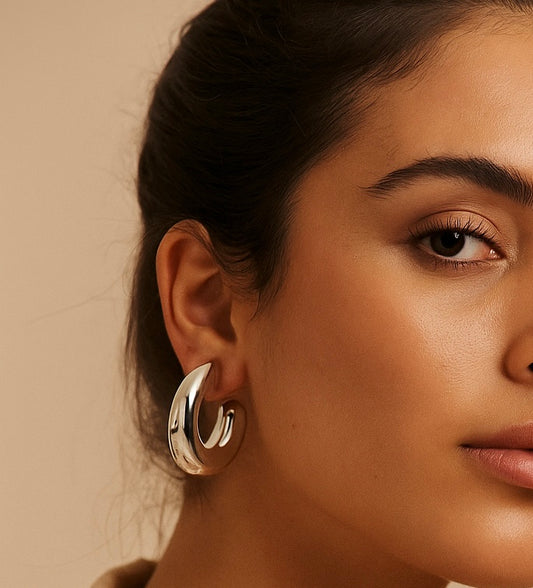 Clip on Silver Earrings