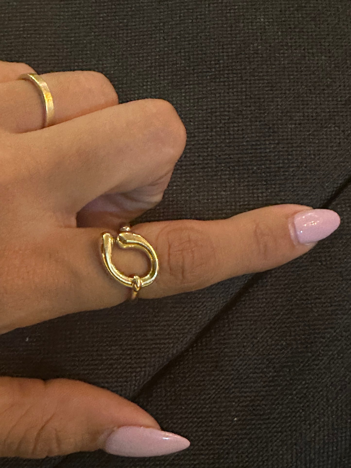 Open Circle Gold Ring