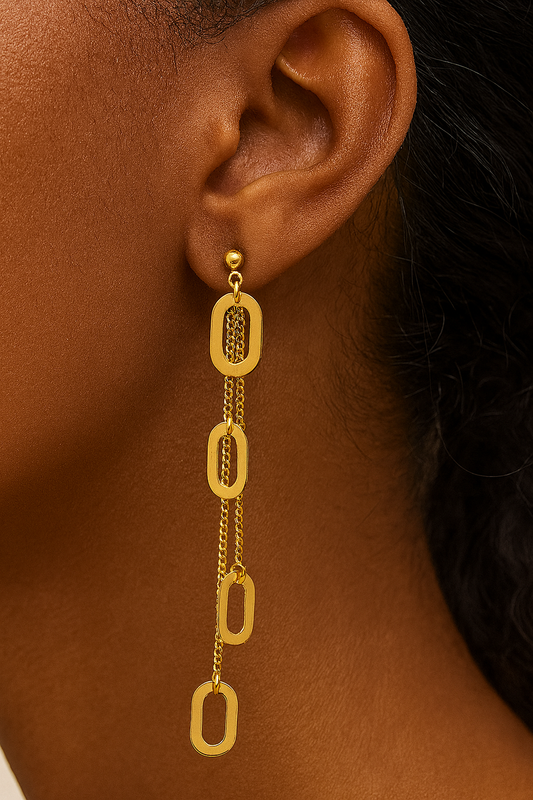Golden Cascade Earrings