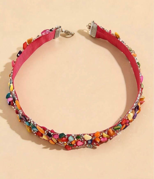 Multicolour Lily Choker