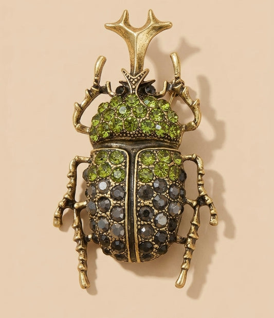 Green Beetle Brooch