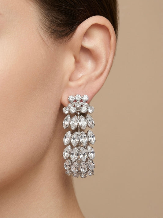 Crystal Leaves Earrings