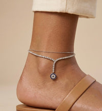Bleu Zircon Super Shiny Anklet