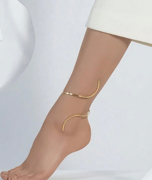 Golden Snake Anklet