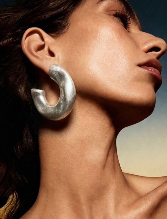 The Magma Matt Hoop Earrings