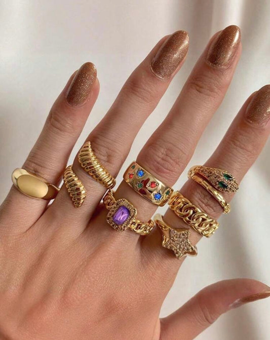 Serpent Stainless Steel Ring Set
