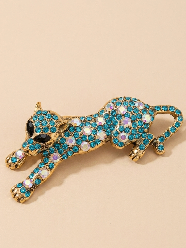 Panthère Azur Brooch
