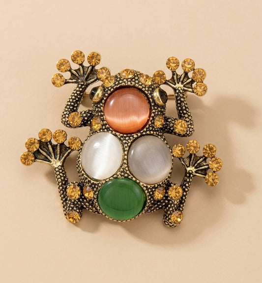 Grenouille Colorée Brooch