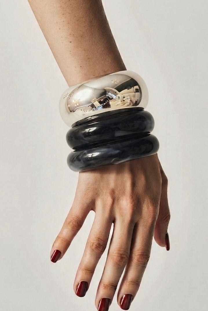 Noir Argentée 3 Pieces Set Bangle