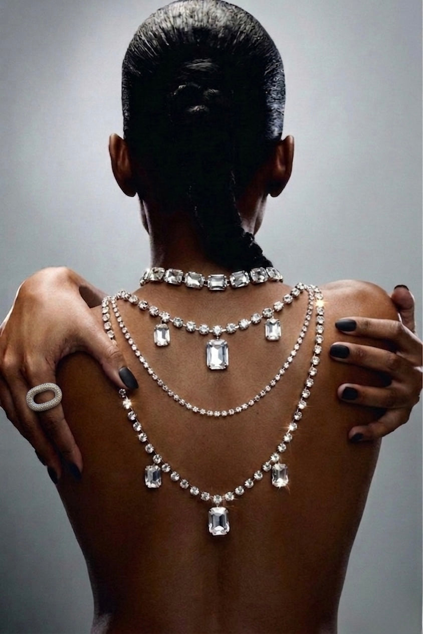 Crystal Back Drape Body Chain