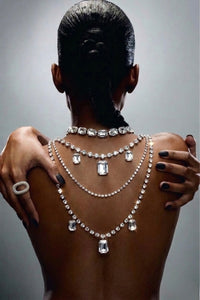 Crystal Back Drape Body Chain