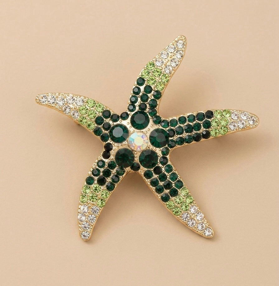 Starfish Verte Brooch
