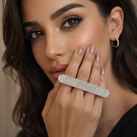Crystal Line Statement Ring