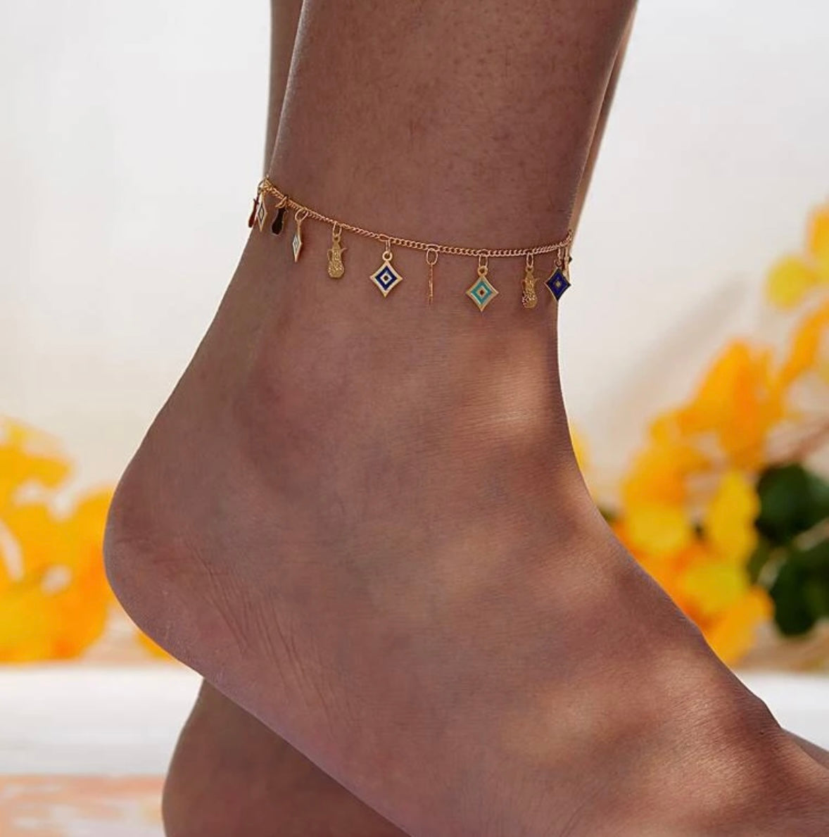 Simple Pendant Anklet