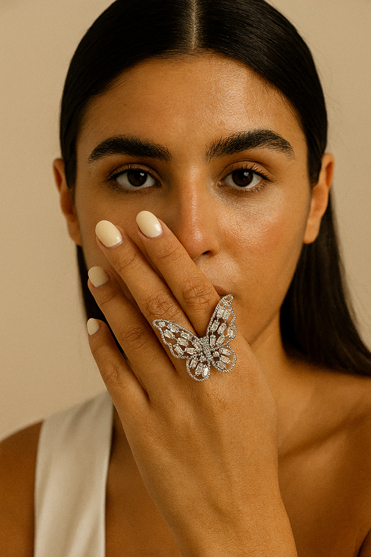 Butterfly Zircon Ring
