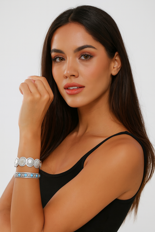 2 Pcs Western Style Cuff Bangle