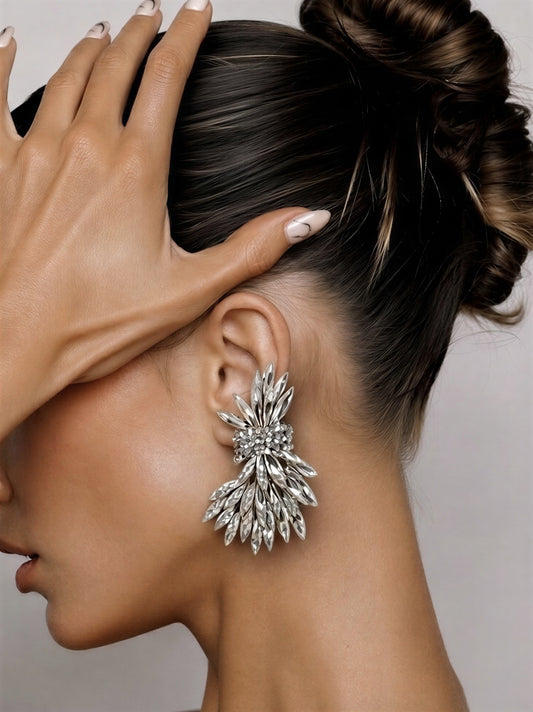 Aurelia Crystal Cluster Earrings