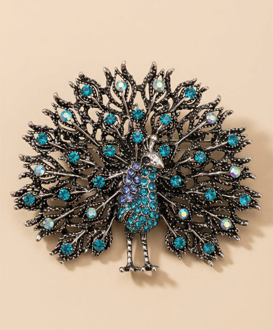 Paon Turquoise Brooch
