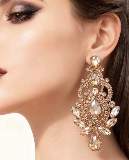 Golden Queen Statement Earrings