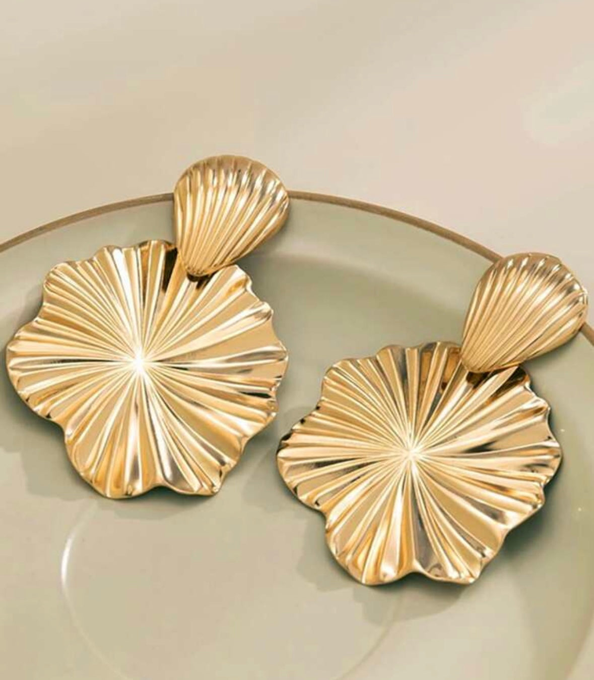 Seashell Gold Earrings