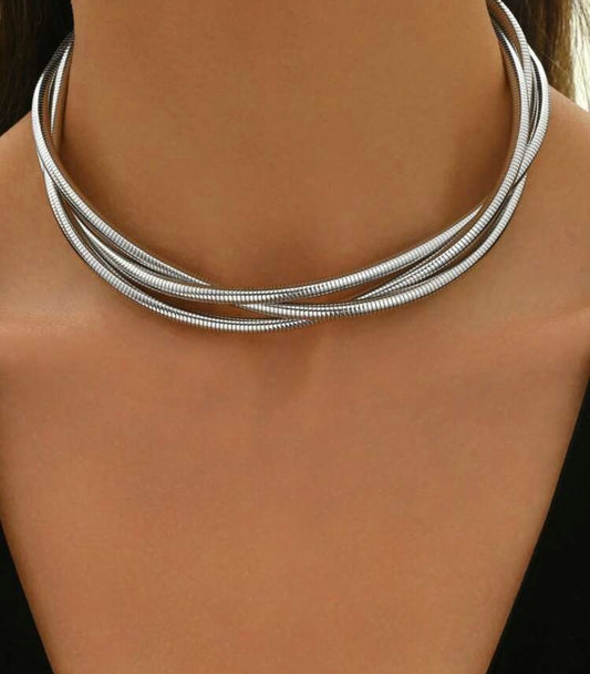 Triple Layered Elegant Choker