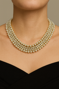 Shiny Double Pearl Necklace