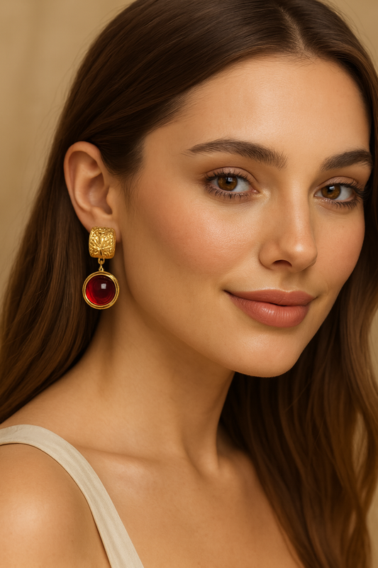 18k Gold Plated Dangling Earrings