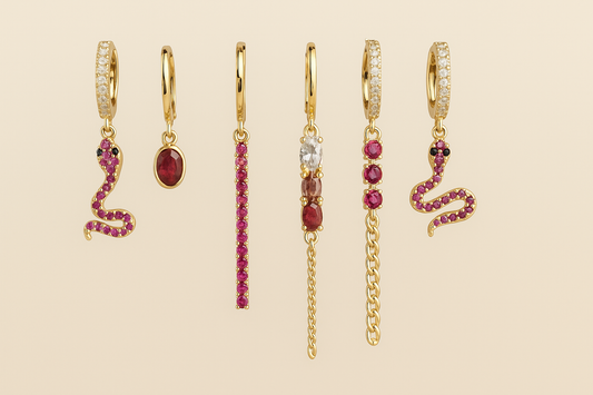 Fushia Serpent “Single Earring Set”