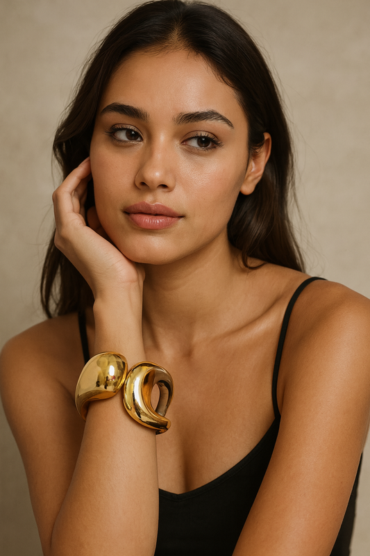 Hollow Golden Bangle