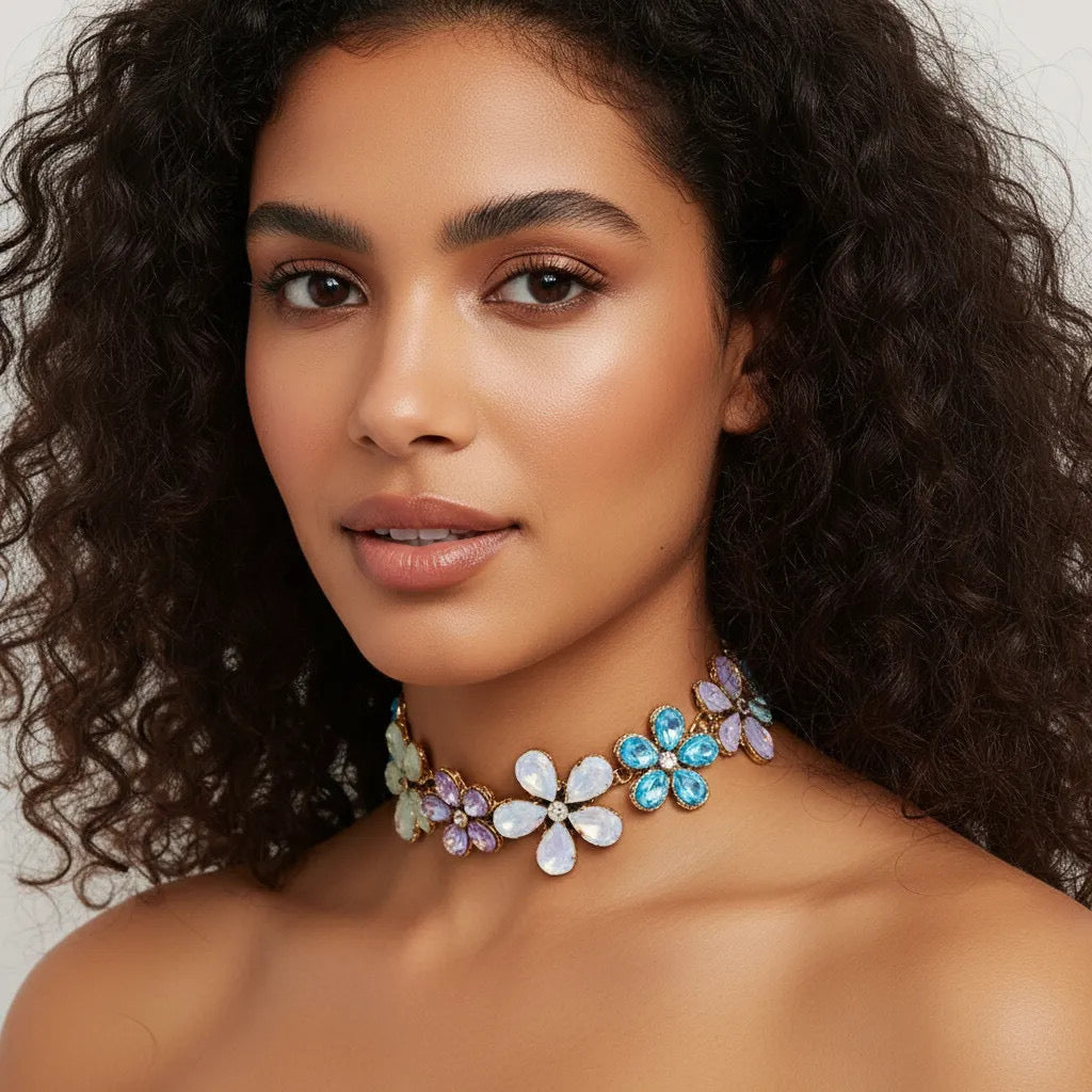 Flowery Multicoloured Choker